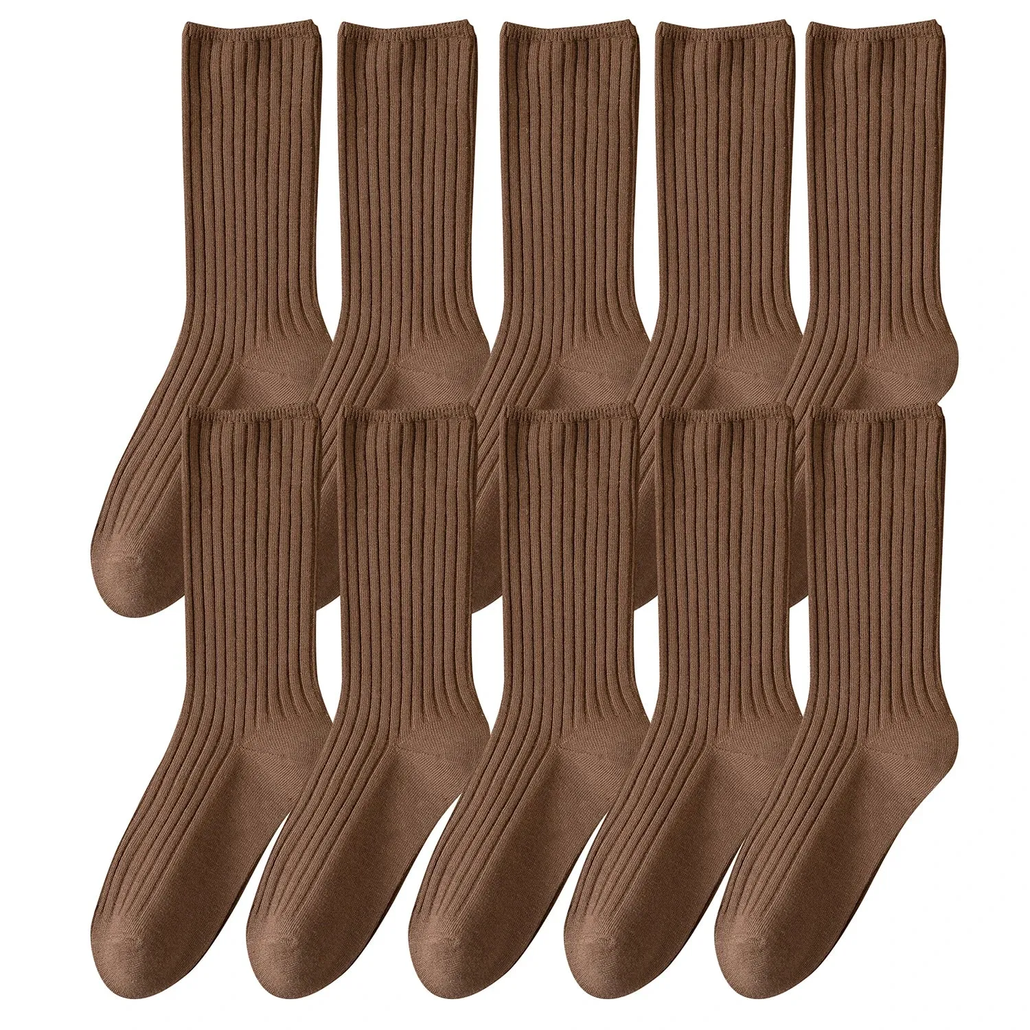 10 Pack Retro Ribbed Socks