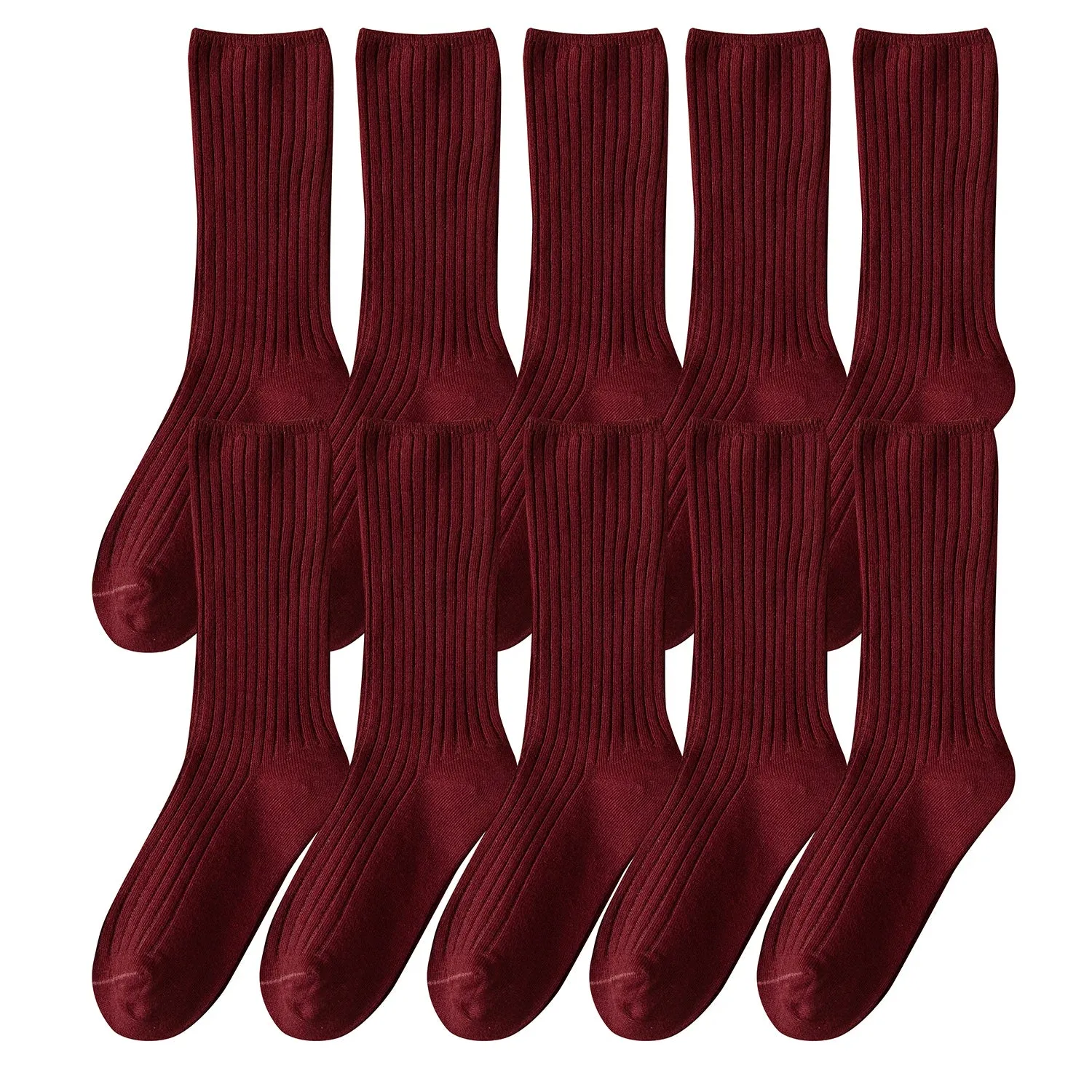 10 Pack Retro Ribbed Socks