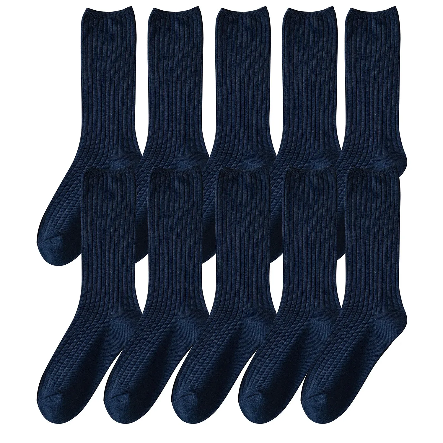 10 Pack Retro Ribbed Socks