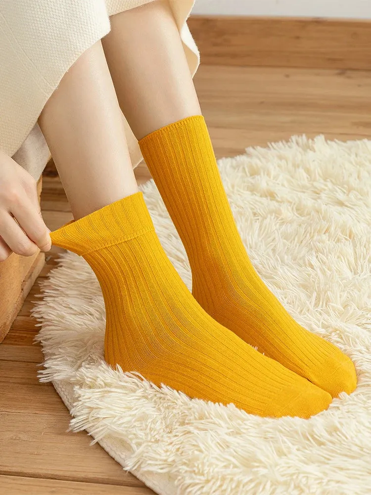 10 Pack Retro Ribbed Socks