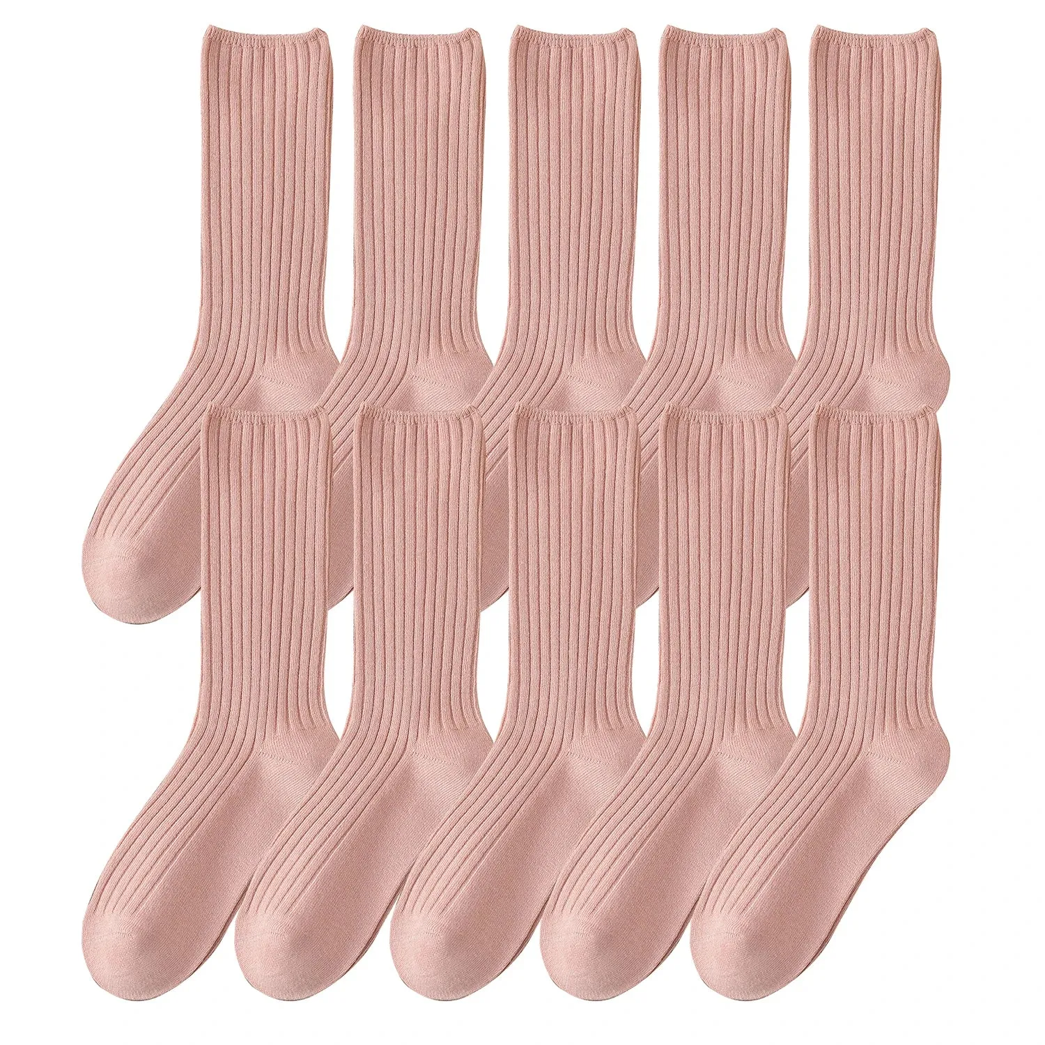 10 Pack Retro Ribbed Socks