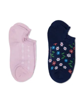 2 Pack Ditzy Invisible Sock