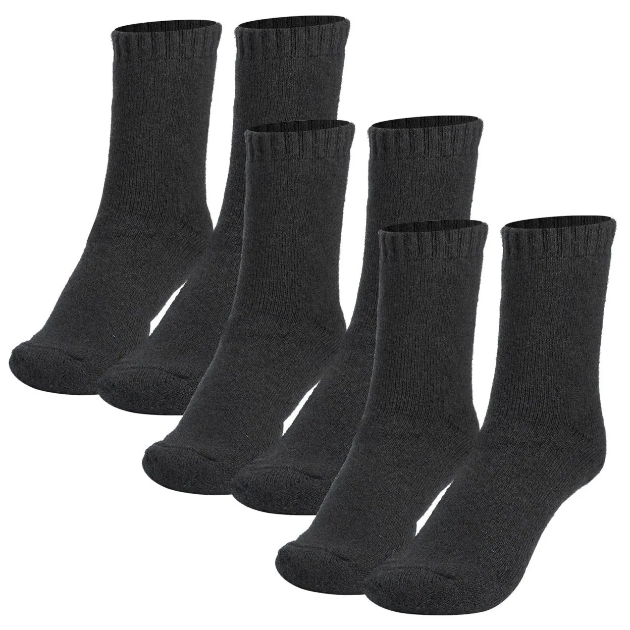 3 Pairs Mens Thermal Wool Socks Thick Moisture Wicking Winter Cozy Fleece