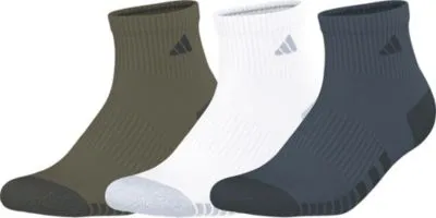 adidas Men's Cushioned 3.0 Color 3-Pack Quarter Socks