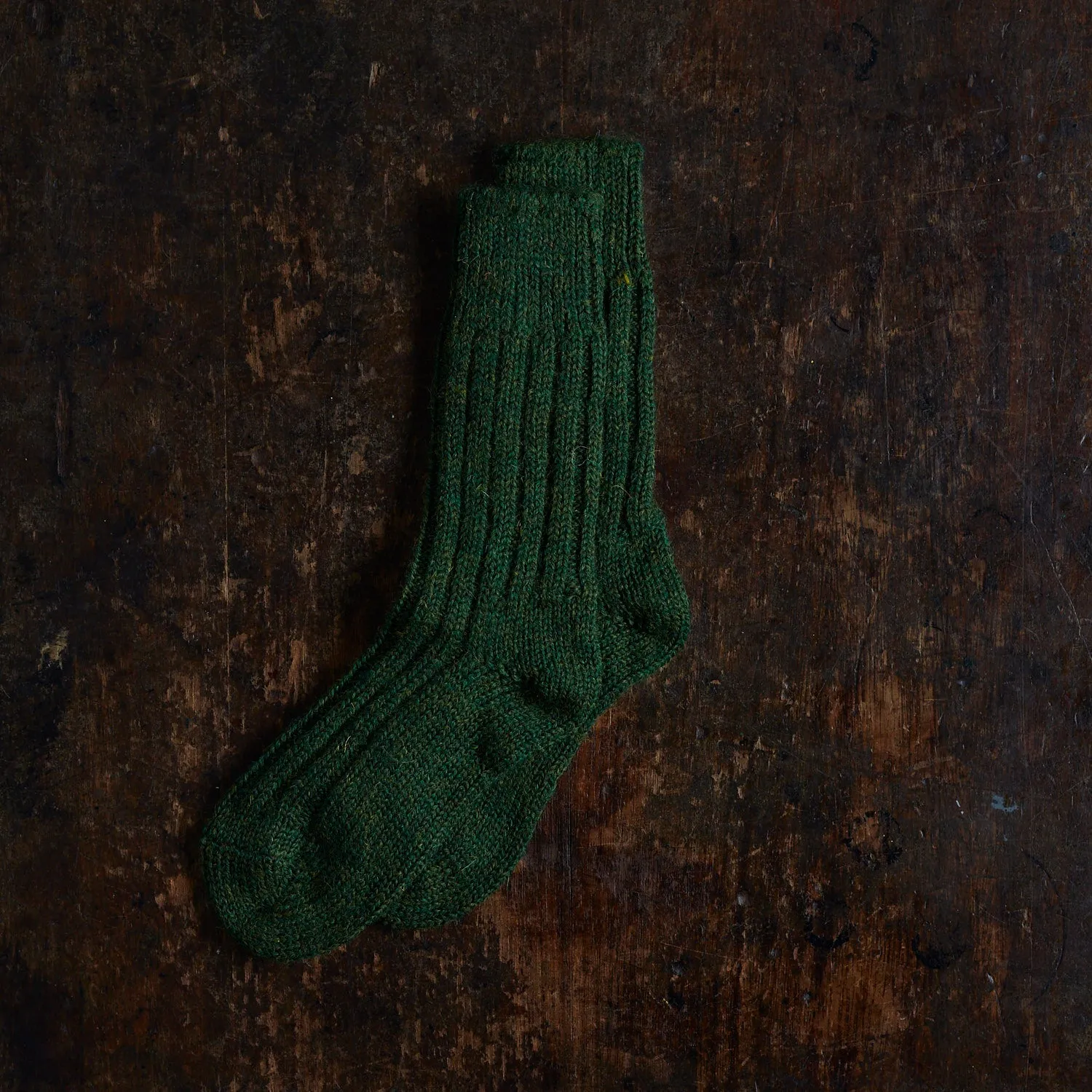 Adults Wool Tweed Socks - Spruce