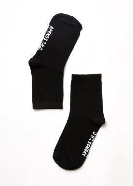 AFENDS Unisex All Time - Crew Socks - Black