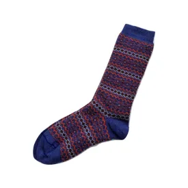 Alhambra Aplaca Crew Socks - Unisex  - Blue - Medium