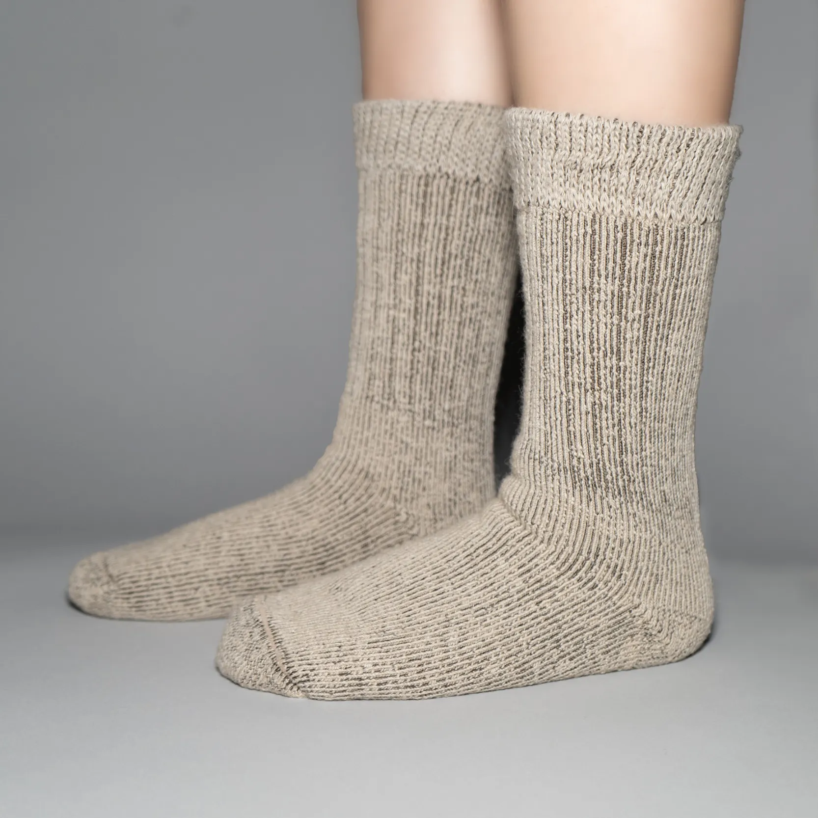 Alpaca Wool Beige Socks for the Ultimate Warmth