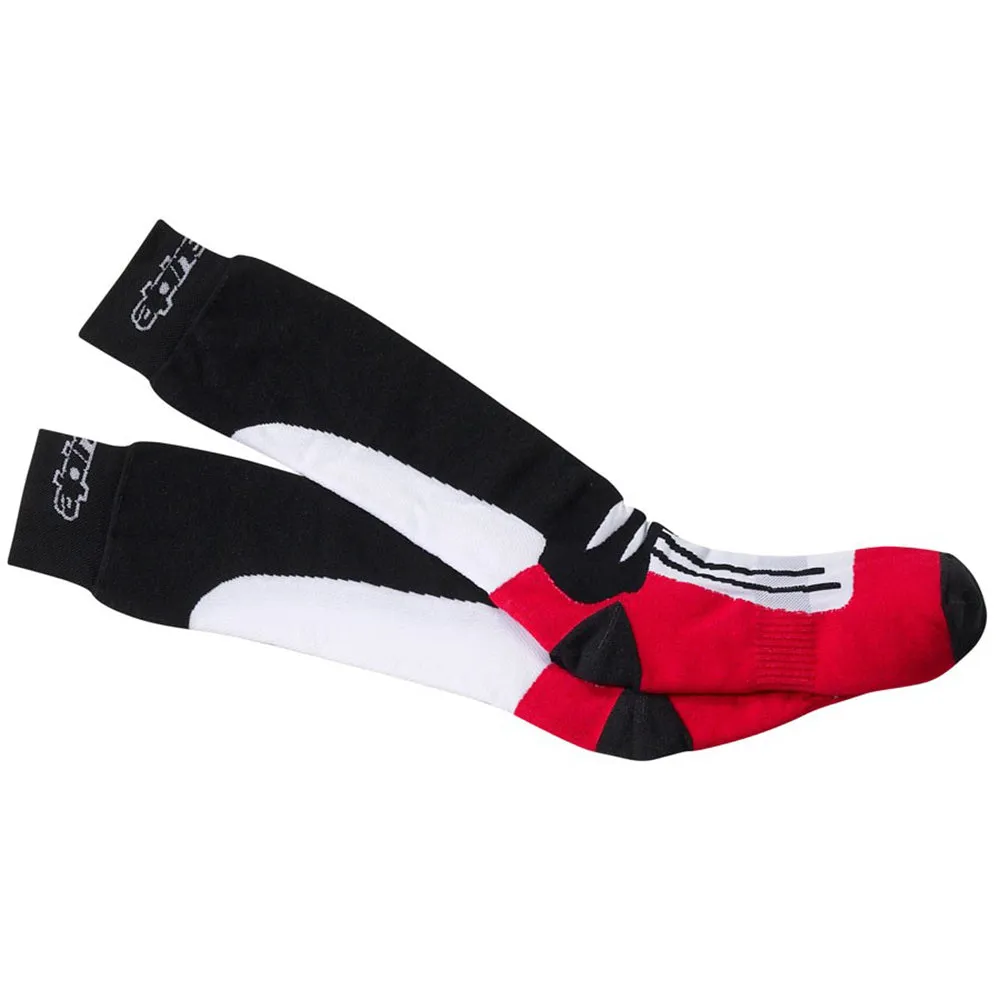 Alpinestars Racing Road Socks Long- Black/White/Red