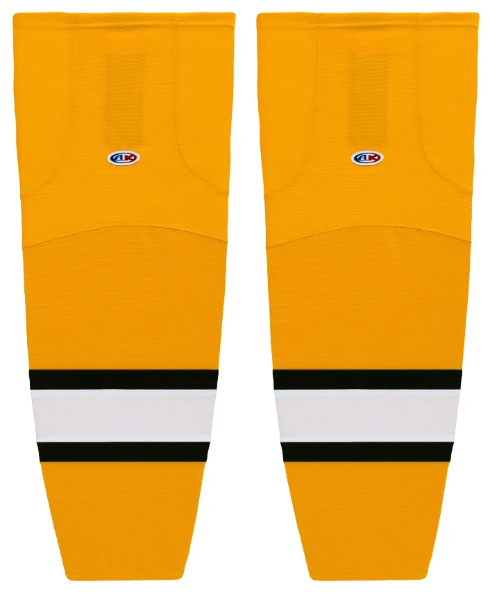 Athletic Knit (AK) HS2100-329 Gold/White/Black Mesh Ice Hockey Socks