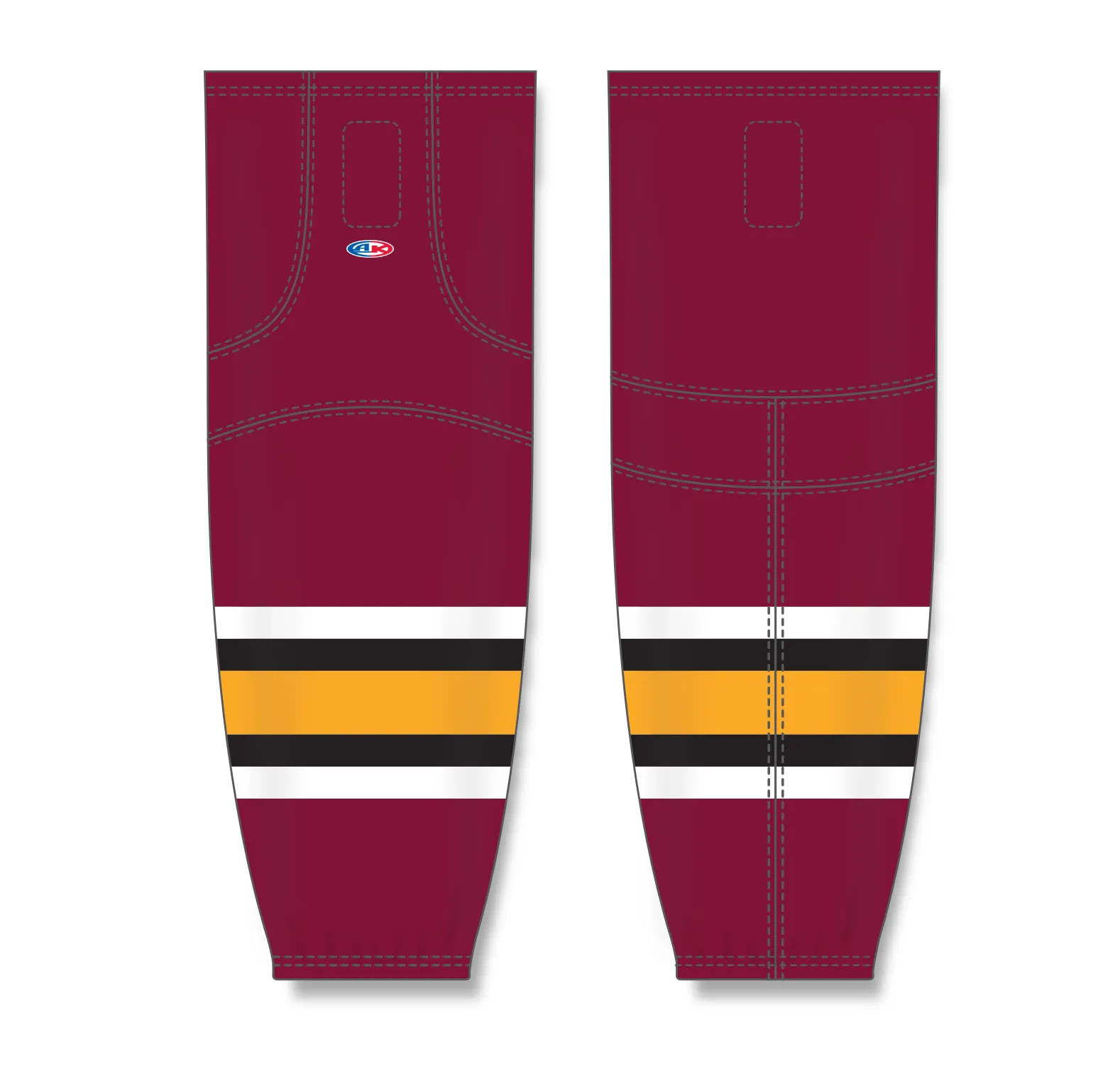 Athletic Knit (AK) HS2100-356 Chicago Wolves Cardinal Red Mesh Ice Hockey Socks