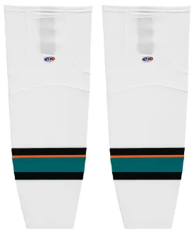 Athletic Knit (AK) HS2100-467 2013 San Jose Sharks White Mesh Ice Hockey Socks