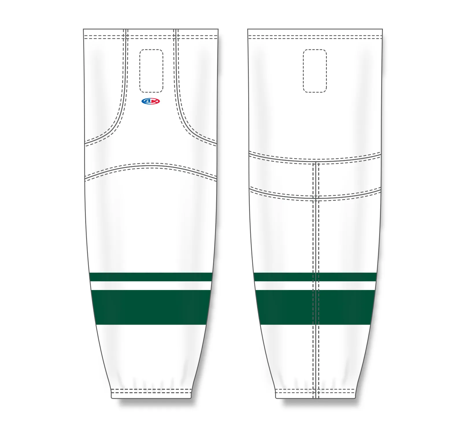 Athletic Knit (AK) HS2100-565 2013 Minnesota Wild White Mesh Ice Hockey Socks