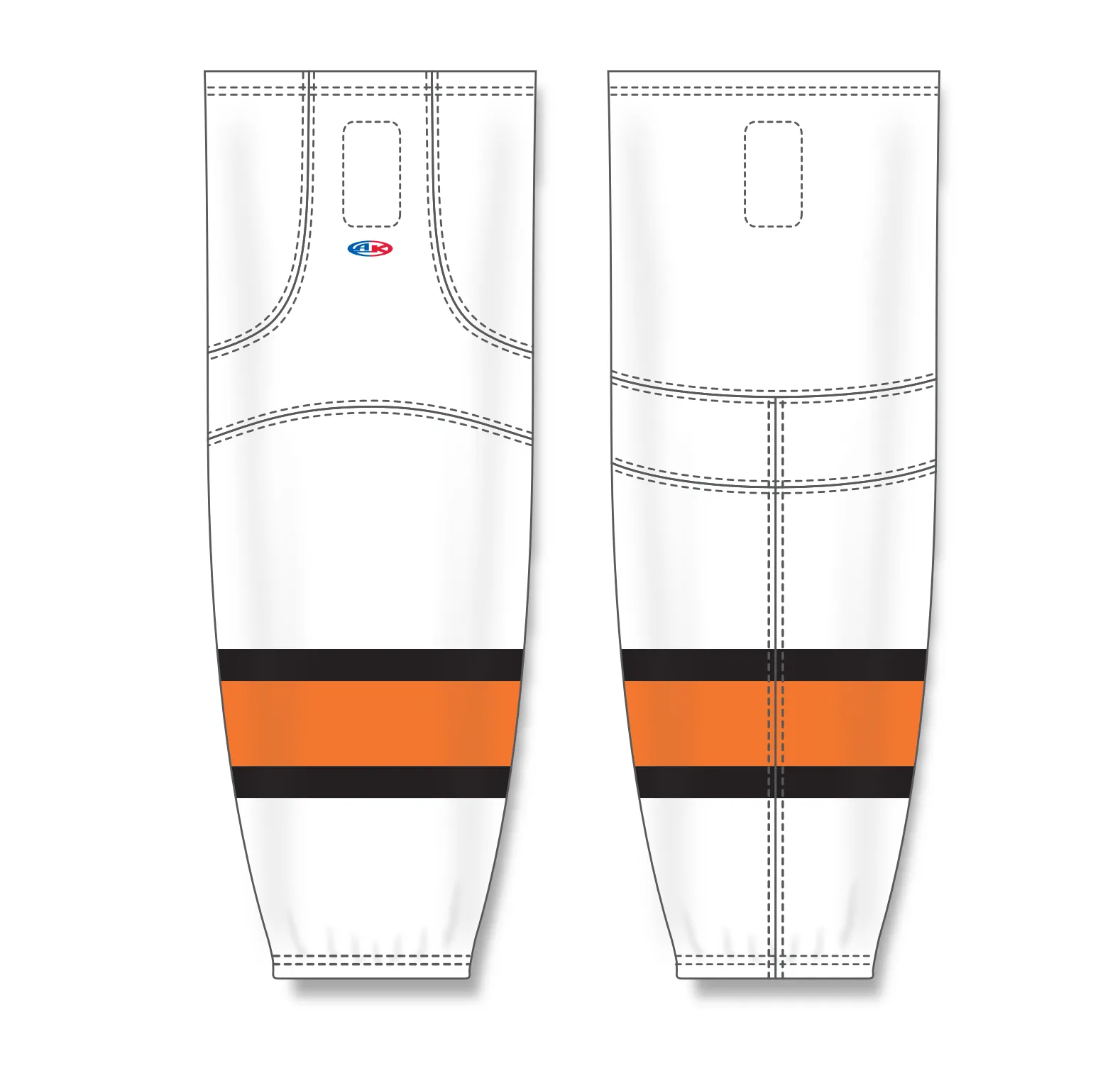 Athletic Knit (AK) HS2100-859 Detroit Compuware Ambassadors White Mesh Ice Hockey Socks