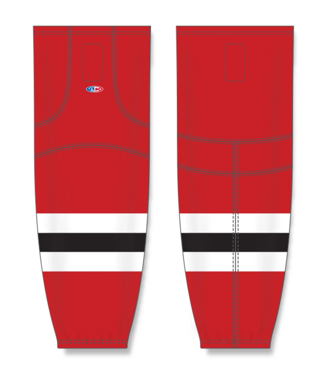 Athletic Knit (AK) HS2100-866 Utica Comets Red Mesh Ice Hockey Socks