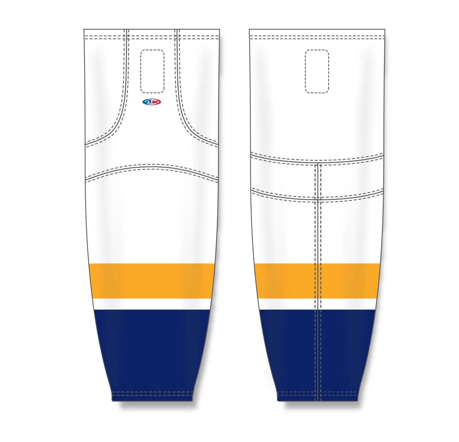 Athletic Knit (AK) HS2100-872 2013 Nashville Predators White Mesh Ice Hockey Socks