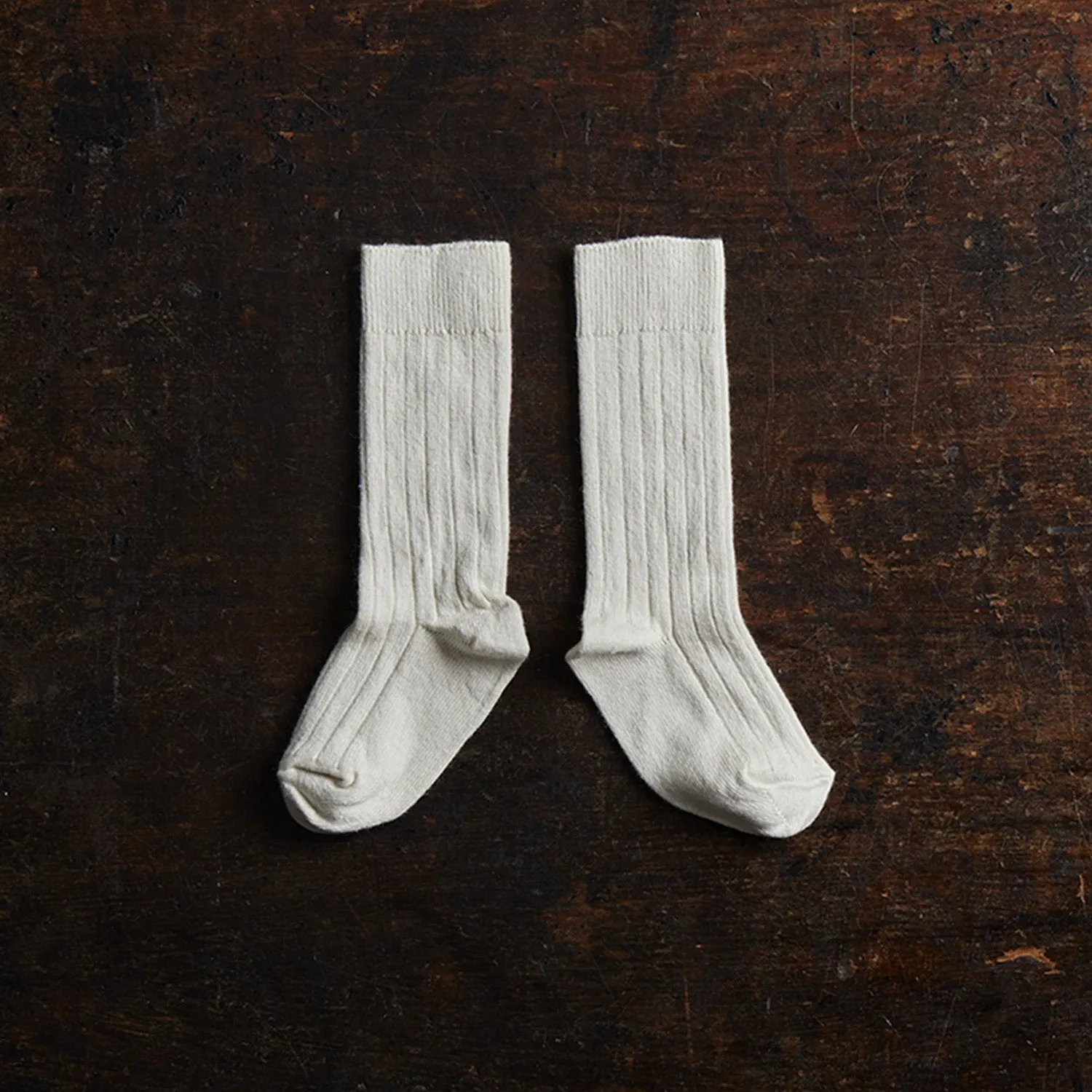 Baby & Kids Cotton Knee Socks - Cream