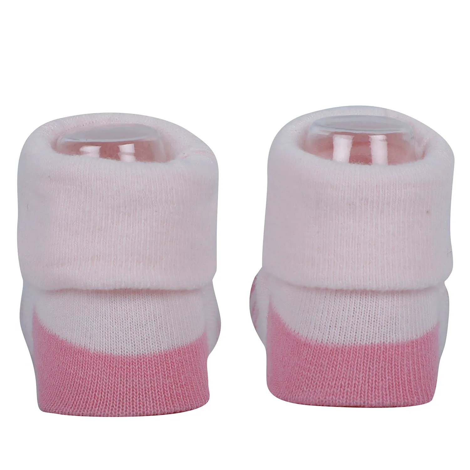 Baby Moo Cute Puppy 3D Anti-Skid Socks Booties Pack of 3 - Pink