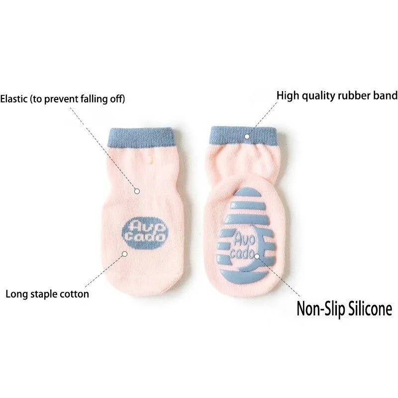 Baby Unisex Cotton & Silicone Non-Slip Socks