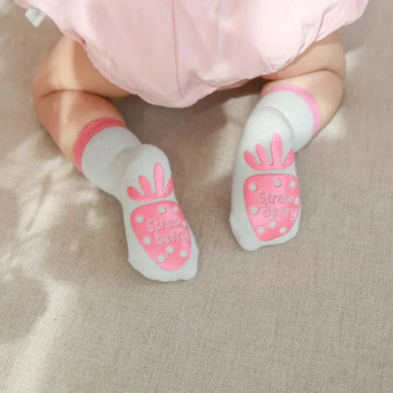 Baby Unisex Cotton & Silicone Non-Slip Socks