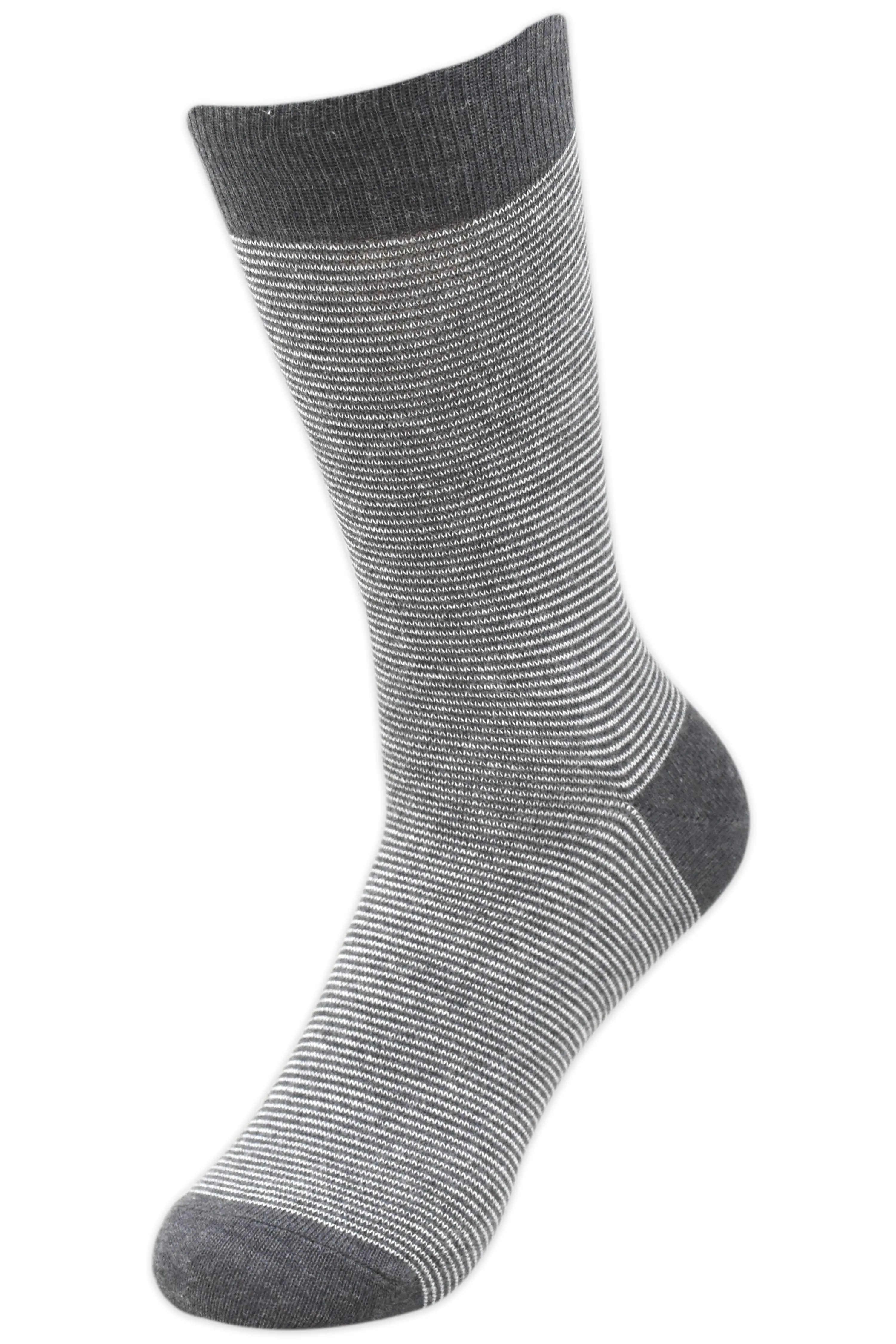 Balenzia Men's Striped Crew Socks-(Pack of 5 Pairs/1U)