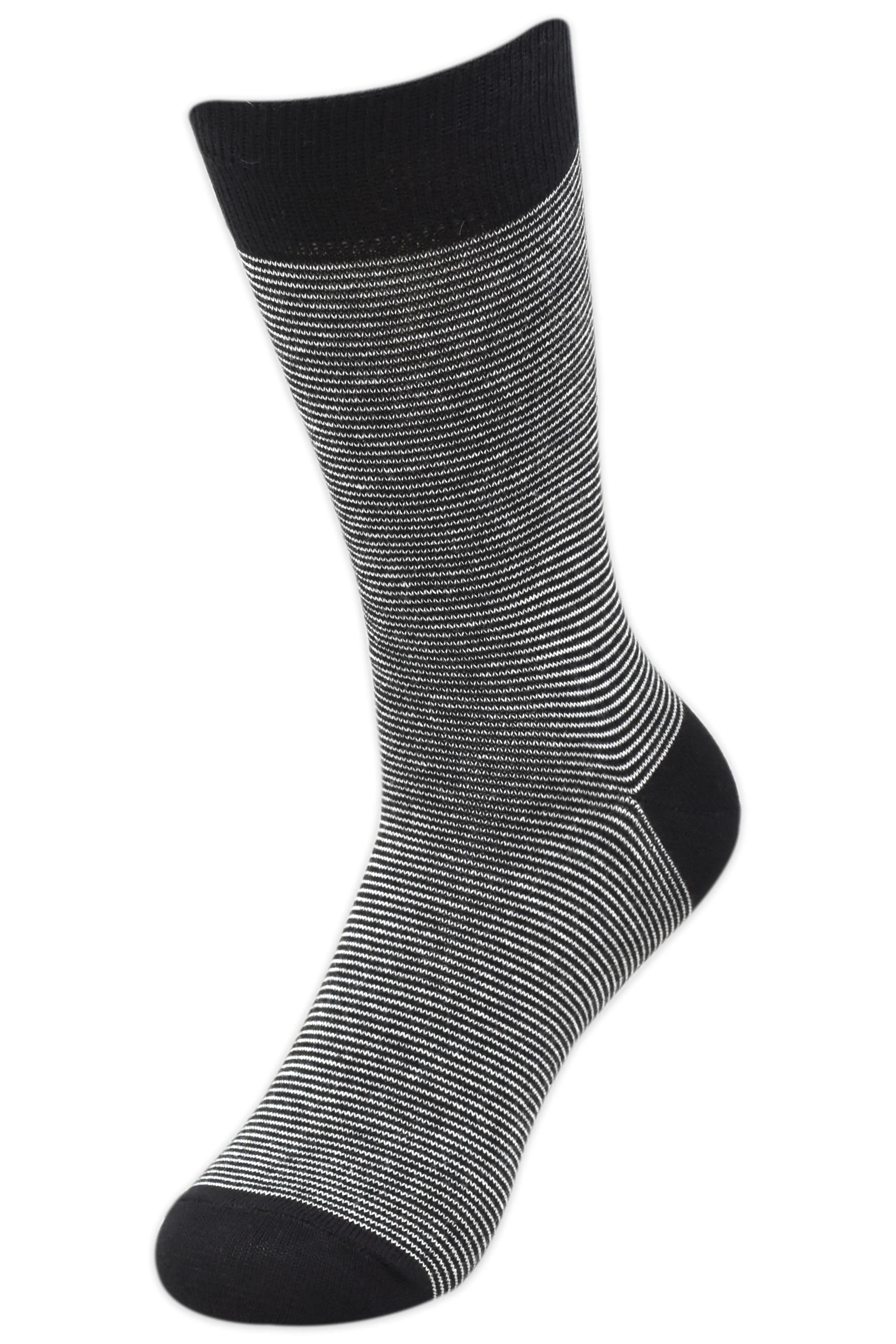 Balenzia Men's Striped Crew Socks-(Pack of 5 Pairs/1U)