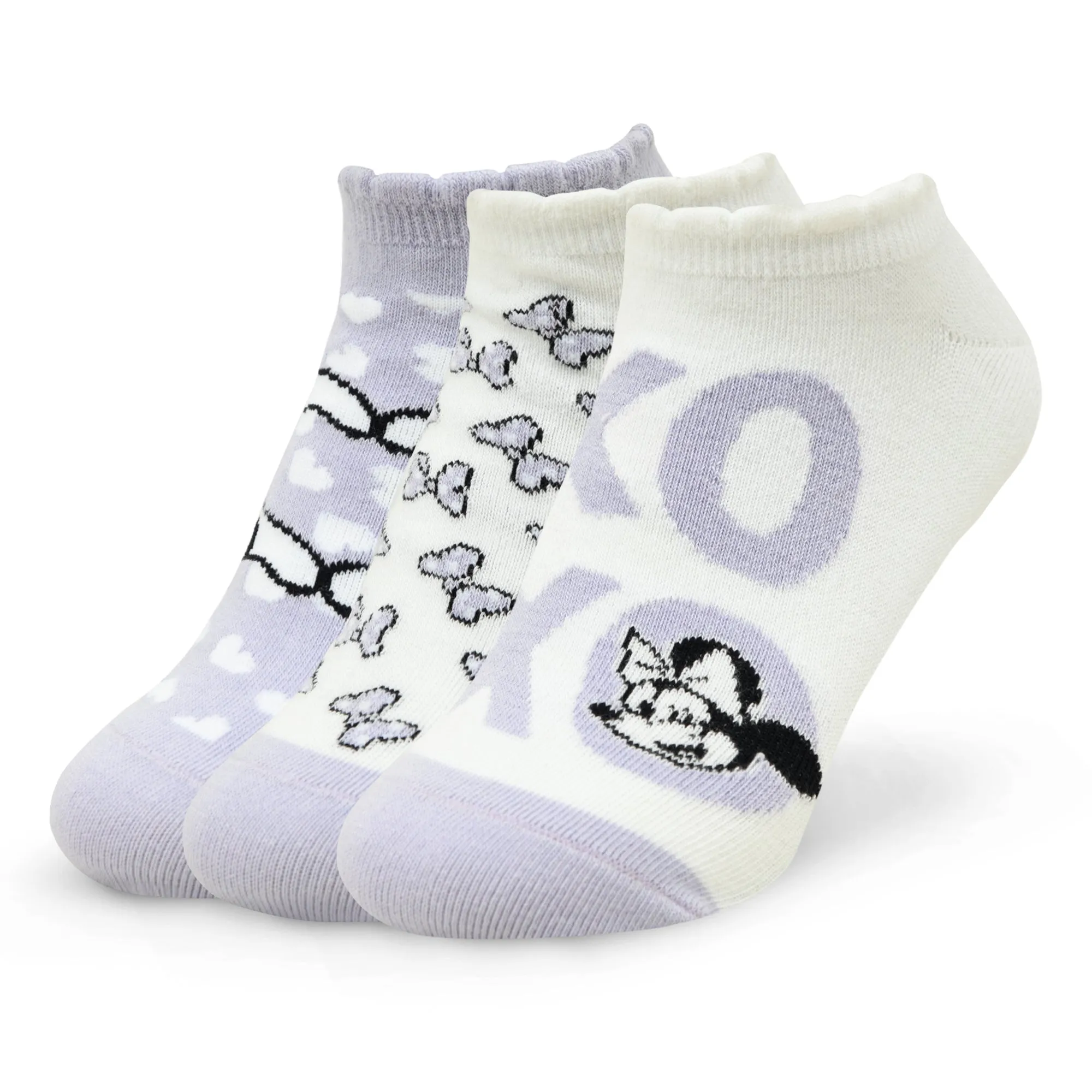 Balenzia X Disney Mickey & Minnie Ankle Socks for Women | Pack of 3