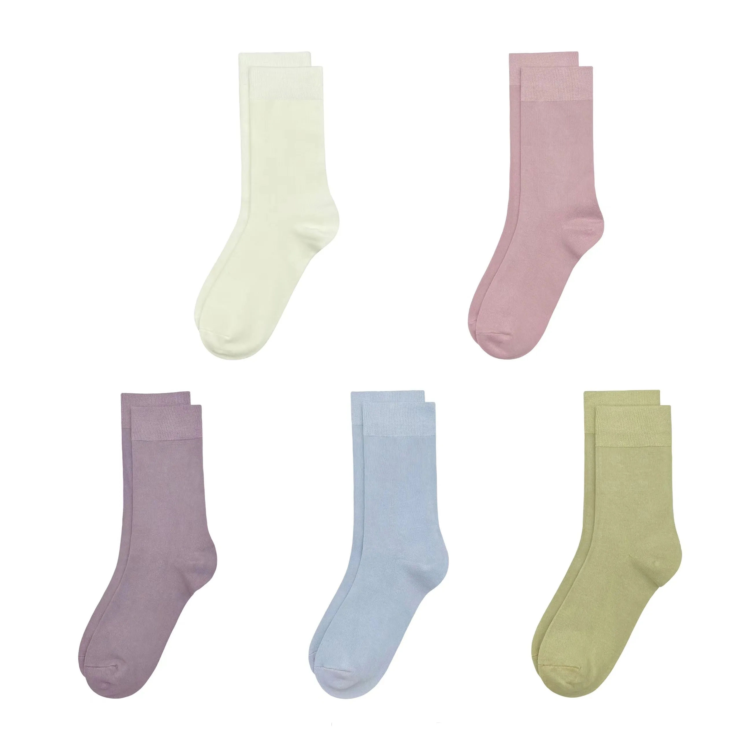 Bamboo Kids Crew Socks School Anti Odor Socks for Boys Girls Uniform Thin Flat Seam Socks 5 Pairs