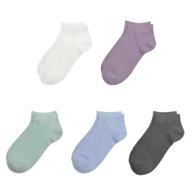 Bamboo School Socks Ankle Super Soft School Kids Socks Stretch Cuffs Athletic Socks Odor Resistant Anti-odor 5 Pairs