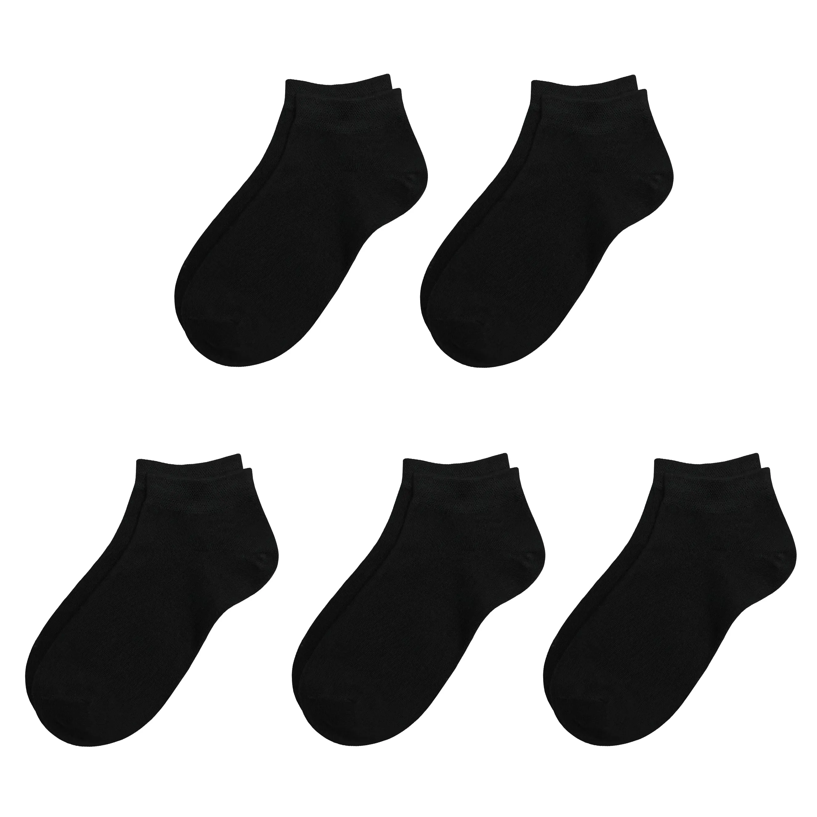 Bamboo School Socks Ankle Super Soft School Kids Socks Stretch Cuffs Athletic Socks Odor Resistant Anti-odor 5 Pairs