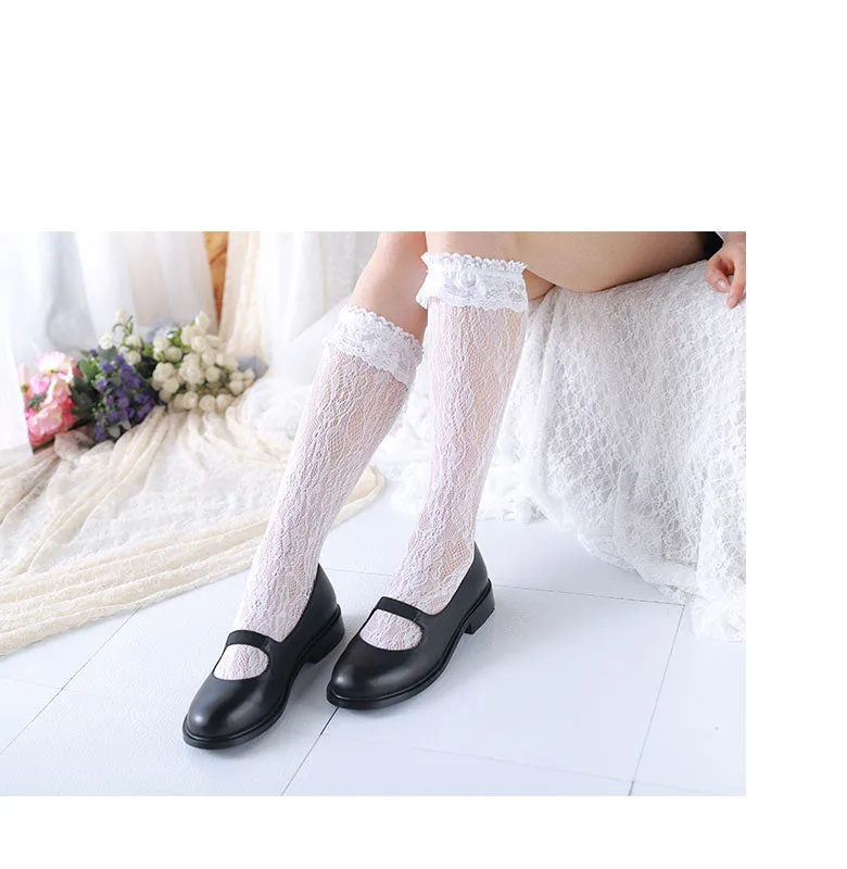 [Basic] Lolita Fairy Lace below knee socks