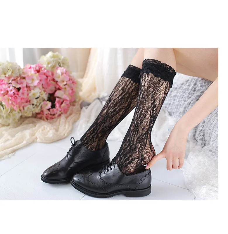 [Basic] Lolita Fairy Lace below knee socks