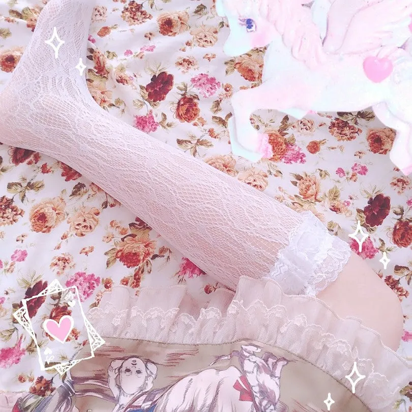 [Basic] Lolita Fairy Lace below knee socks