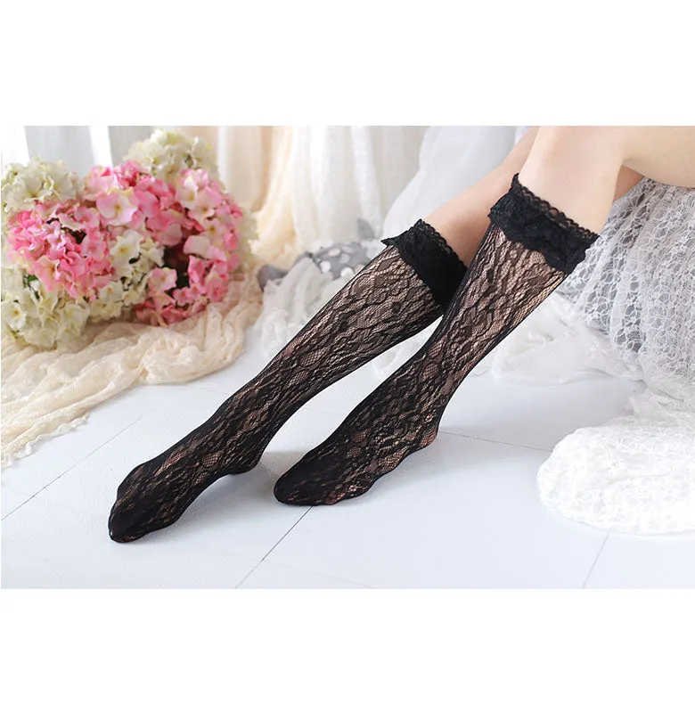 [Basic] Lolita Fairy Lace below knee socks