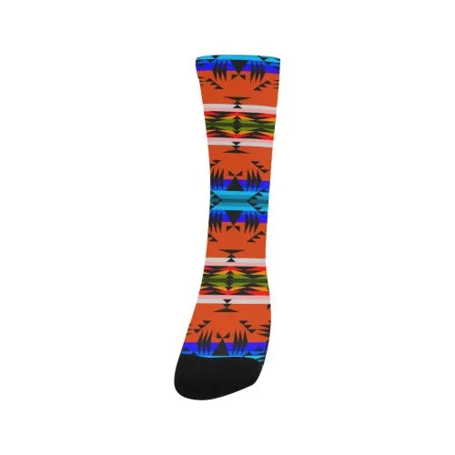 Between the Mountains Orange Trouser Socks