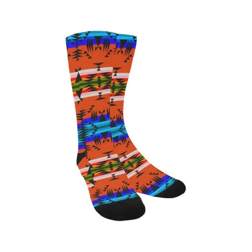 Between the Mountains Orange Trouser Socks