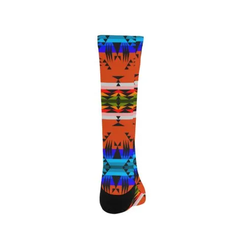 Between the Mountains Orange Trouser Socks