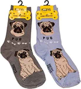 Blue Pug Socks