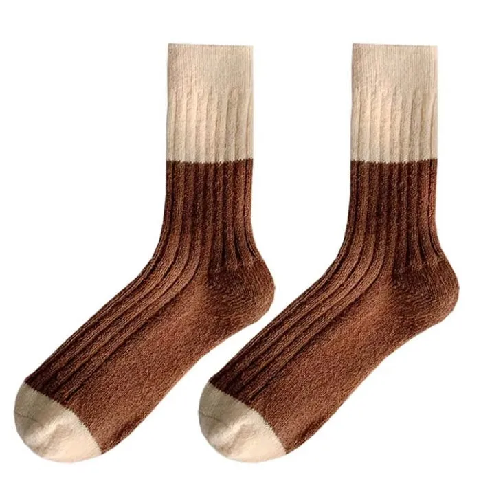 Color Block Warm Socks