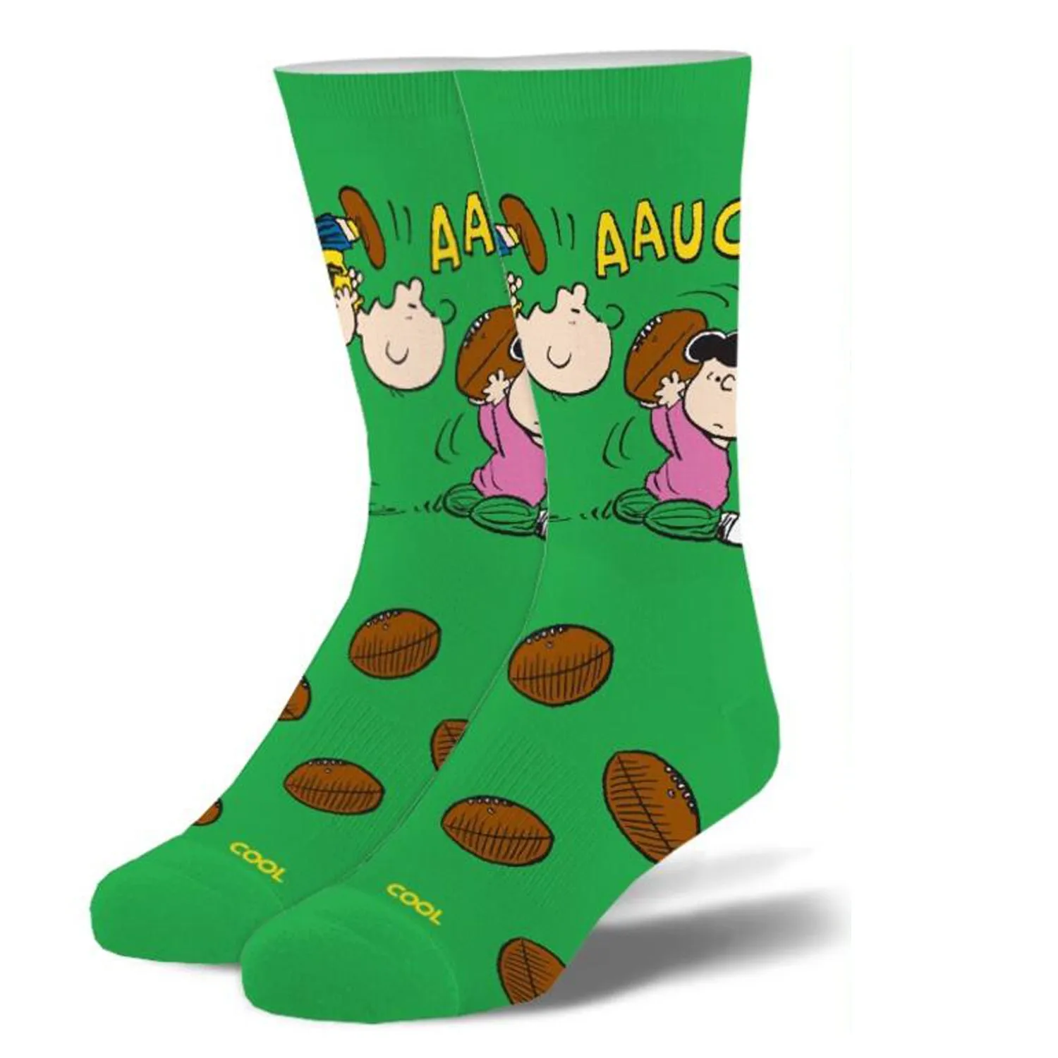 Cool Socks Men's Crew Socks - Charlie Brown Football (Peanuts)