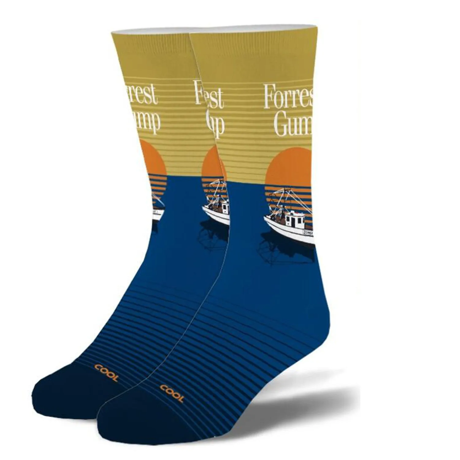 Cool Socks Men's Crew Socks - Forrest Gump Sunset