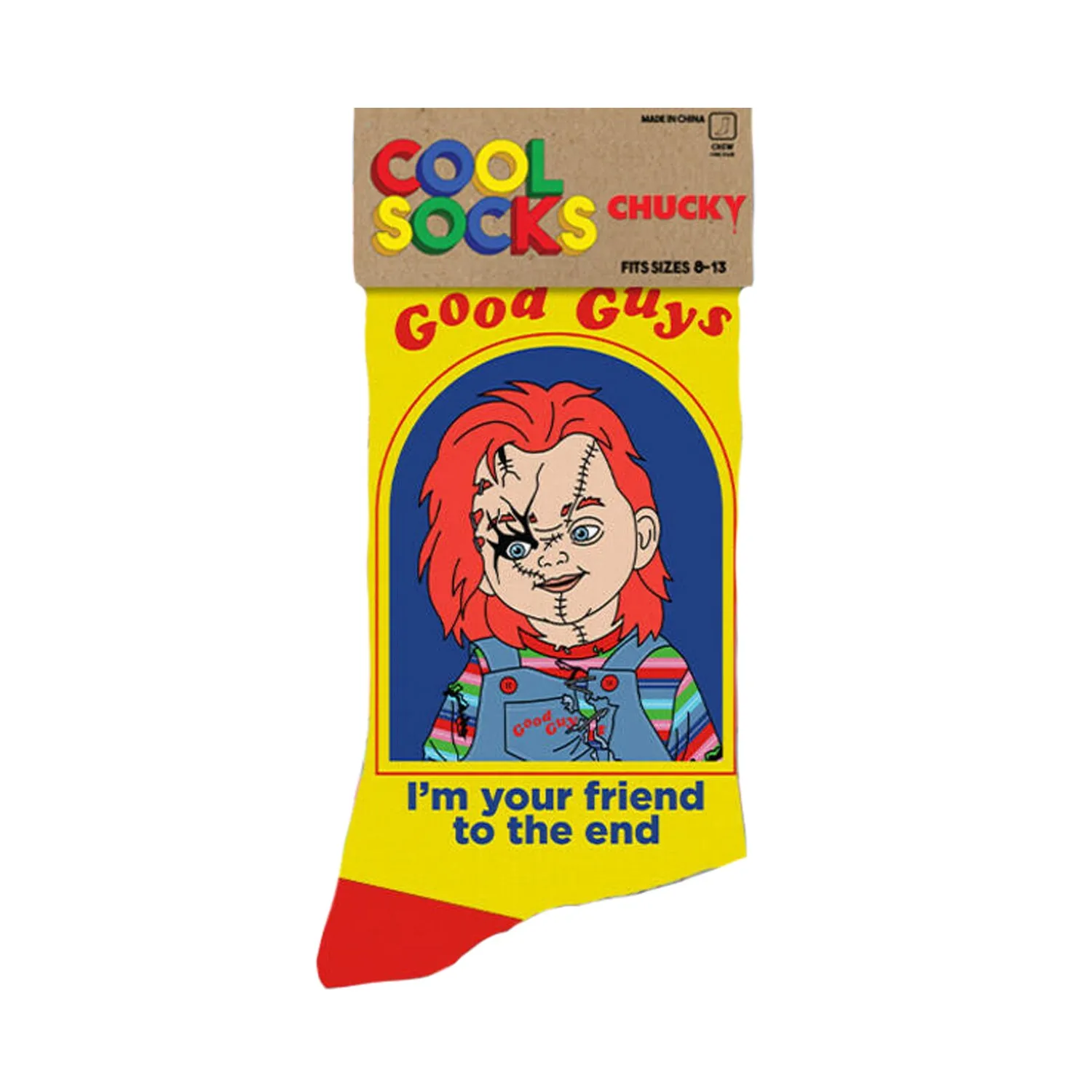 Cool Socks Men's Crew Socks - Friend to the End (Chucky)