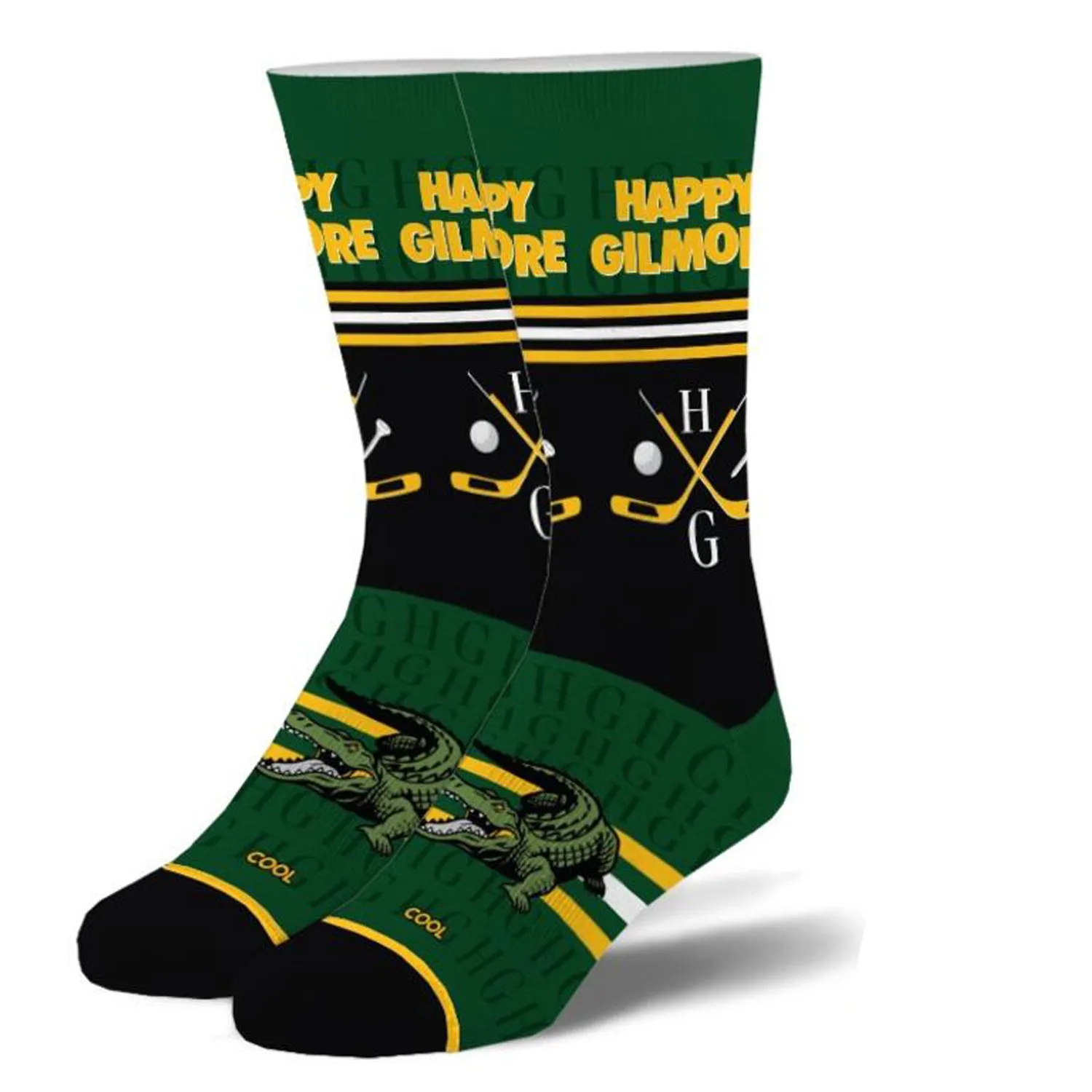 Cool Socks Men's Crew Socks - Happy Gilmore Greens