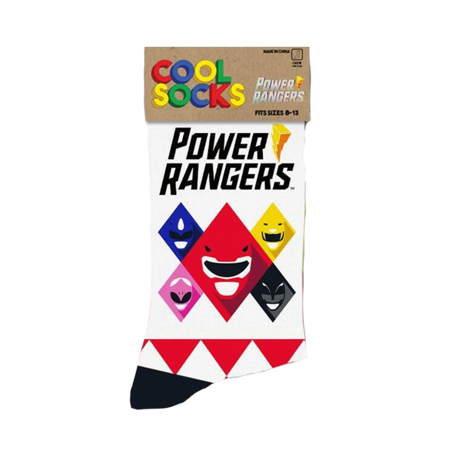 Cool Socks Men's Crew Socks - Power Rangers Team