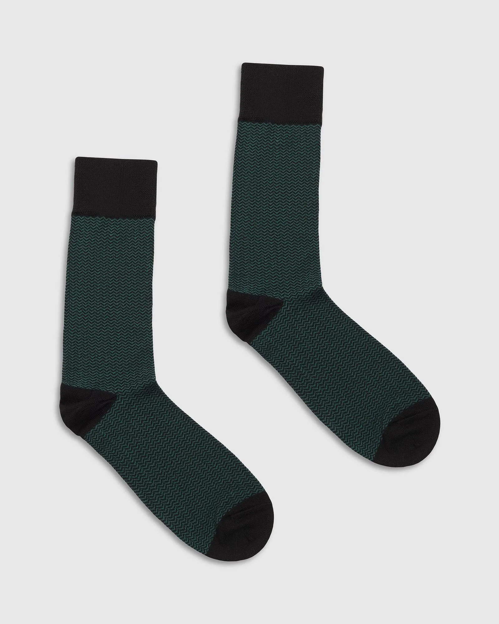 Cotton Green Printed Socks - Tusken