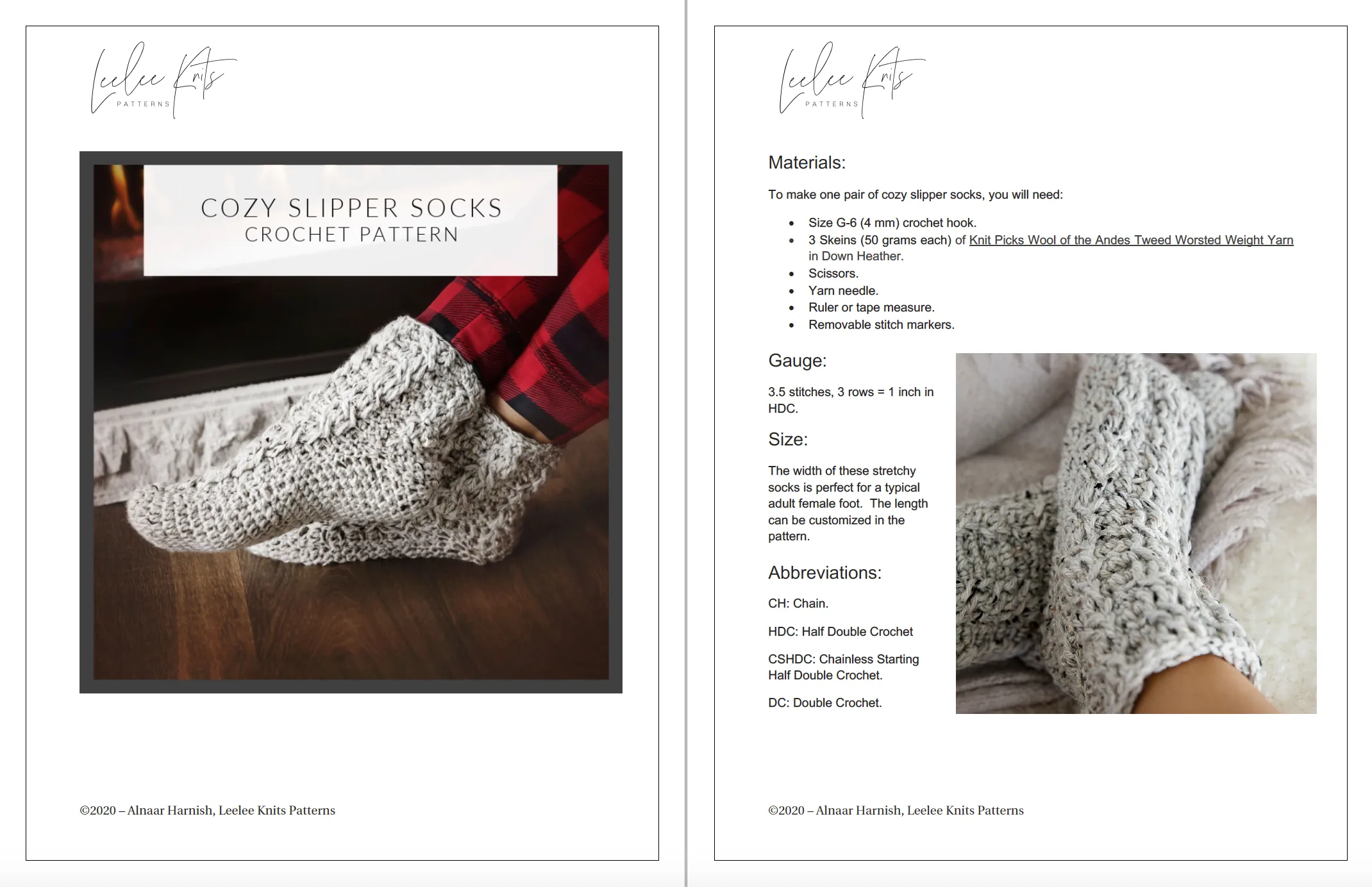 Cozy Warm Slipper Socks Crochet Pattern