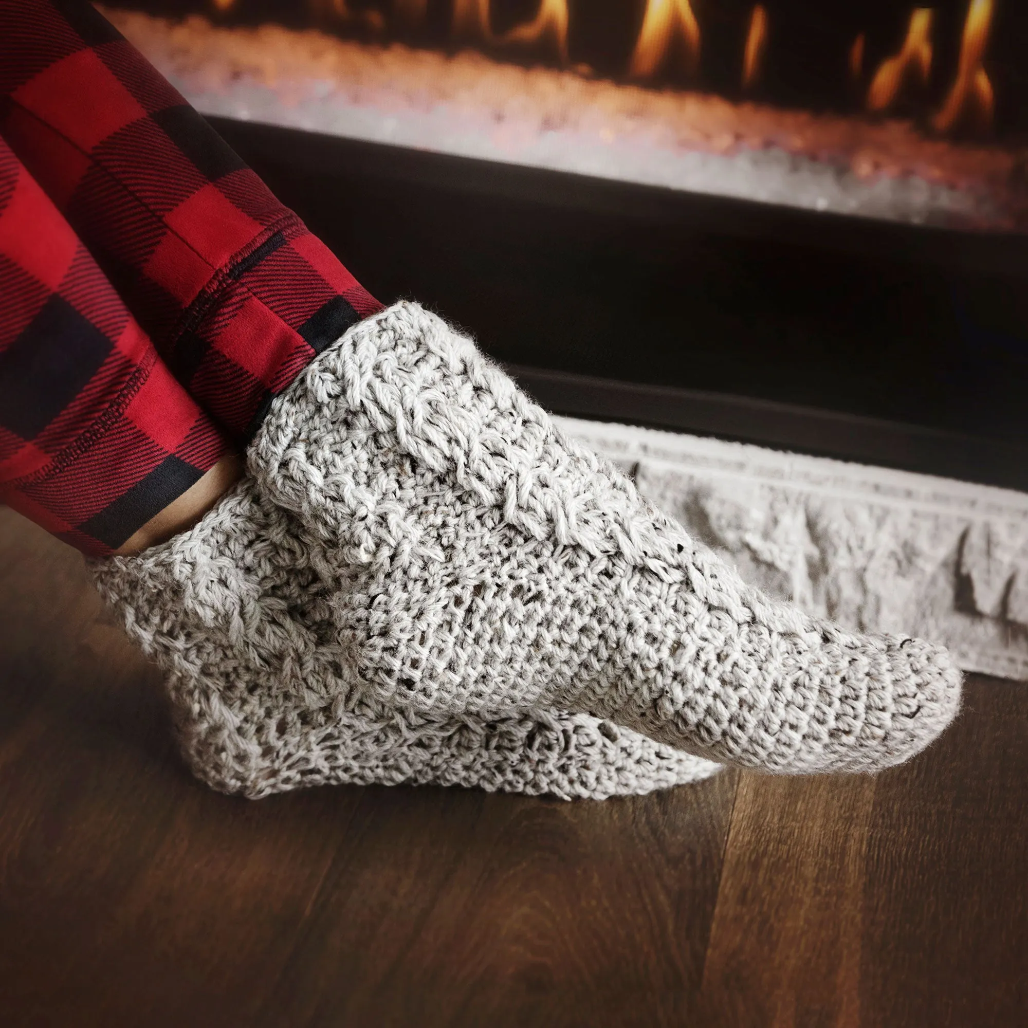 Cozy Warm Slipper Socks Crochet Pattern