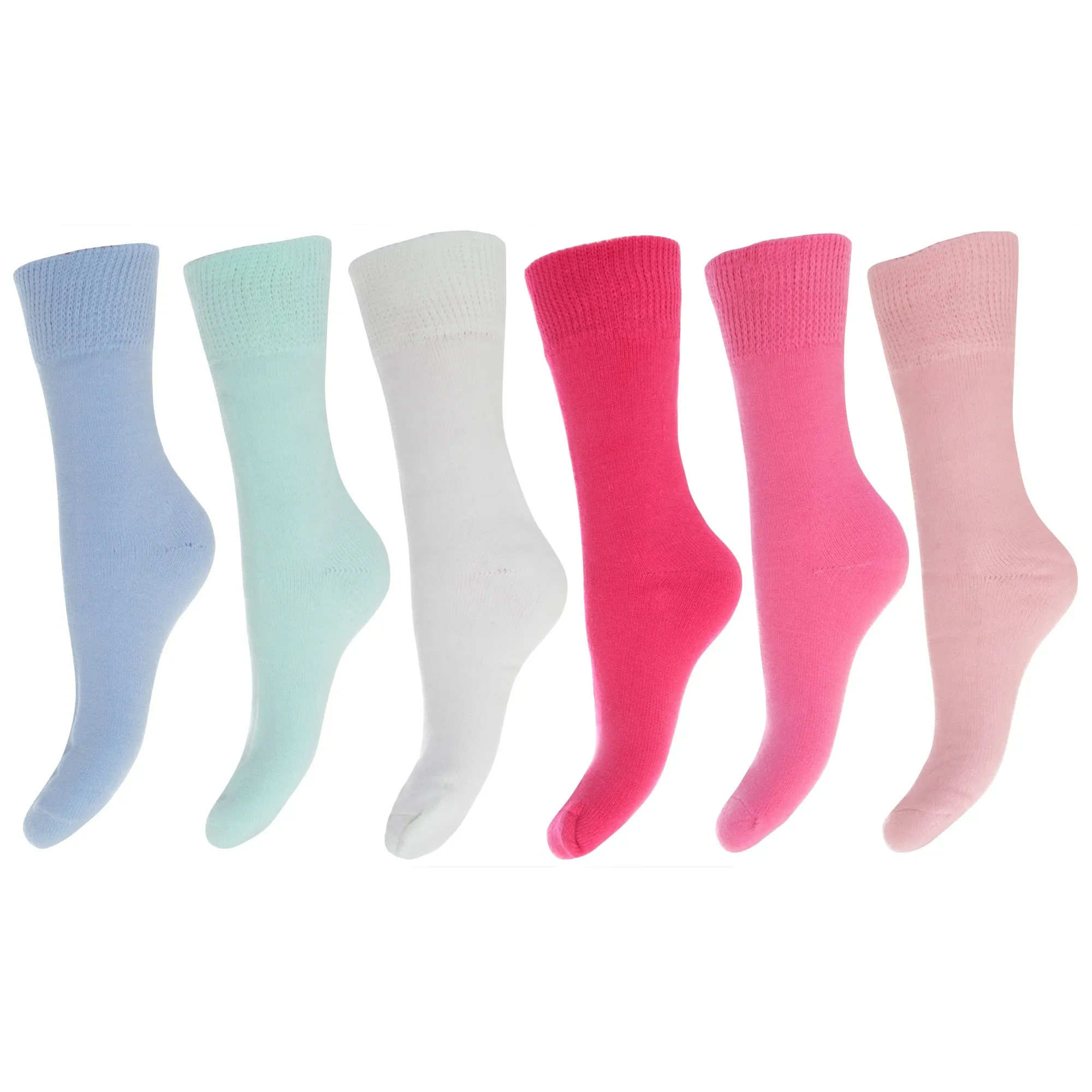 FLOSO Ladies/Womens Premium Quality Multipack Thermal Socks, Double Brushed Inside (Pack Of 6)