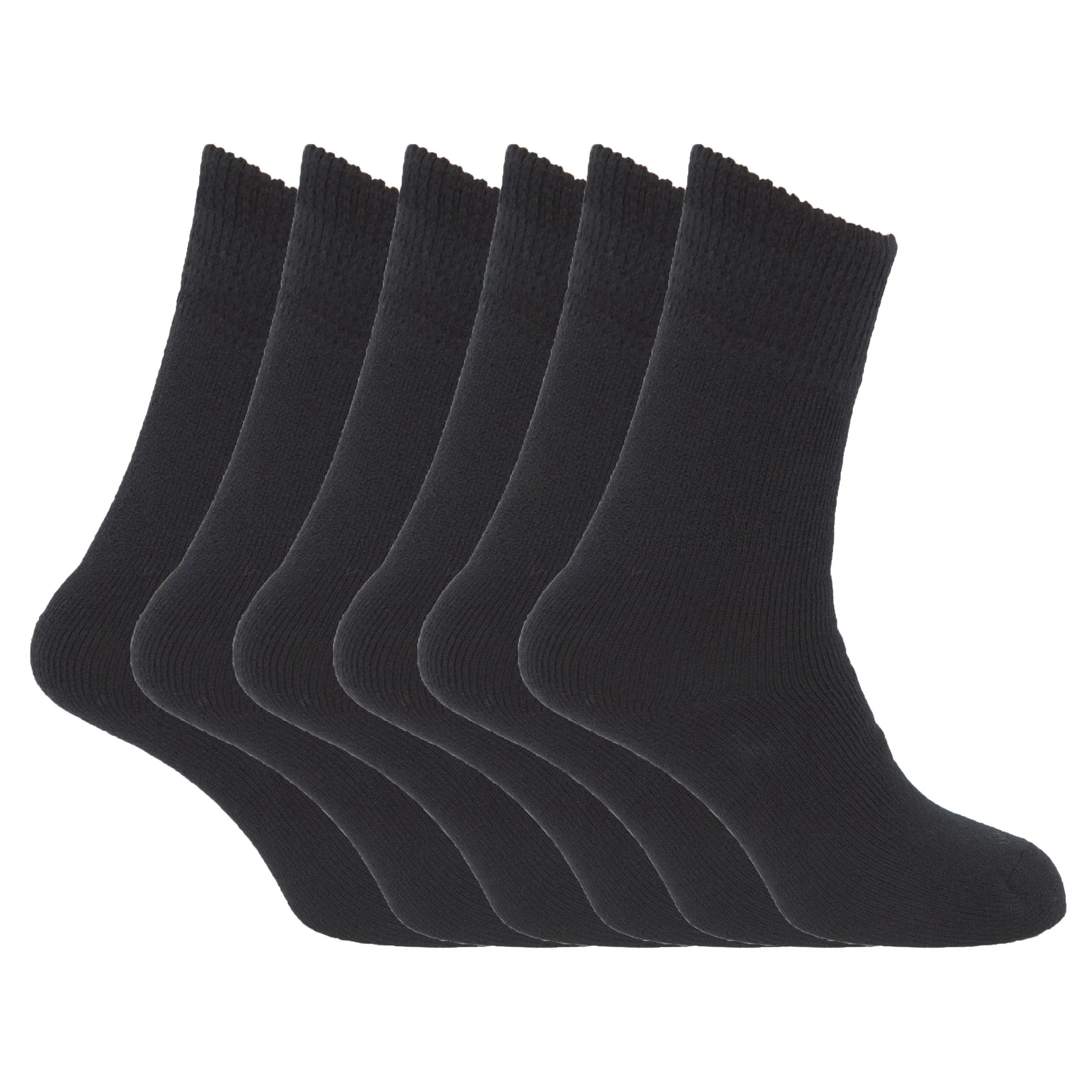 FLOSO Ladies/Womens Premium Quality Multipack Thermal Socks, Double Brushed Inside (Pack Of 6)