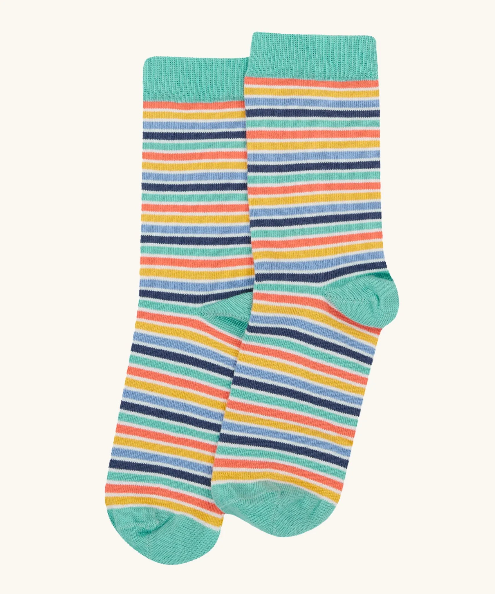 Frugi Rock My Socks 3 Pack - Cantaloupe/Puffin